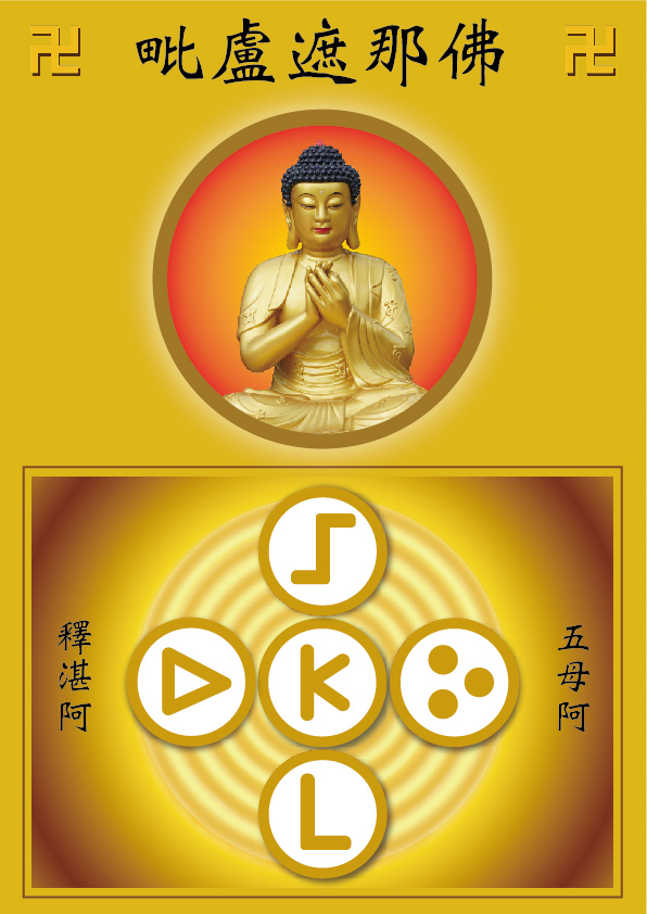 毗盧遮那佛與五母阿