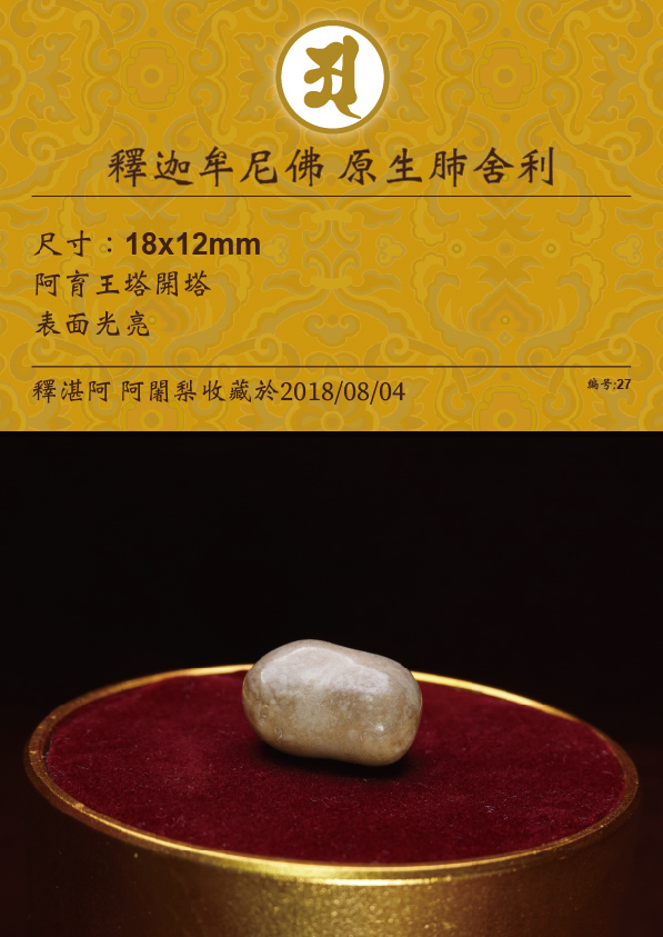 釋迦牟尼佛 原生肺舍利