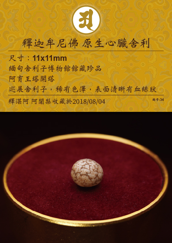 釋迦牟尼佛 原生心臟舍利