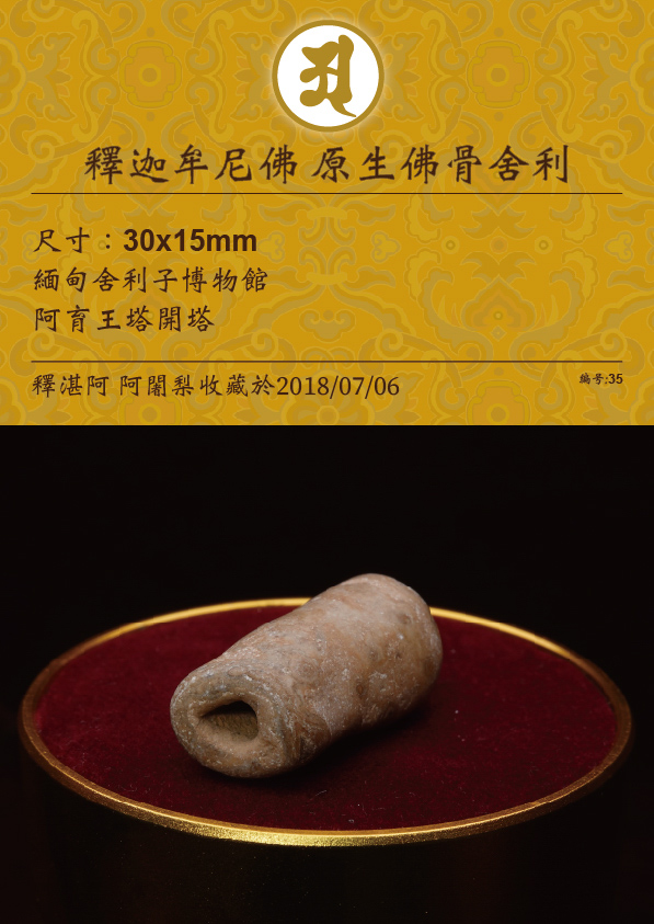 釋迦牟尼佛 原生佛骨舍利