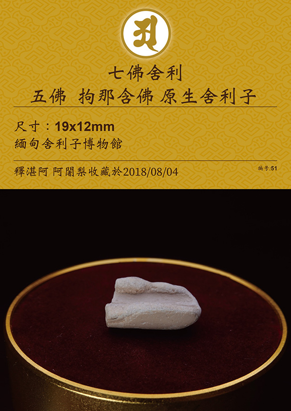 五佛 拘那含佛 原生舍利子