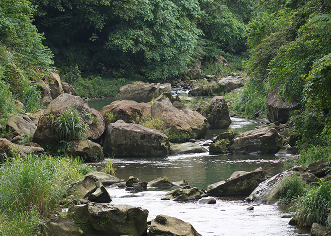 淡蘭古道入口前的風景